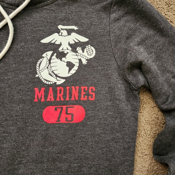 Grey/Red Marines 75 Hoodie, Women's S - Picture 3 of 13